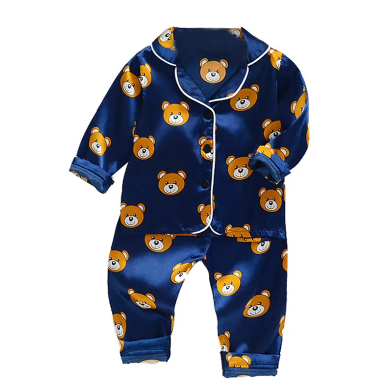Children's Pajamas Set Spring Baby Boy Girl Clothes Casual Sleepwear Set Kids Cartoon Tops + Pants 2Pieces Toddler Clothing Sets kids clothing set