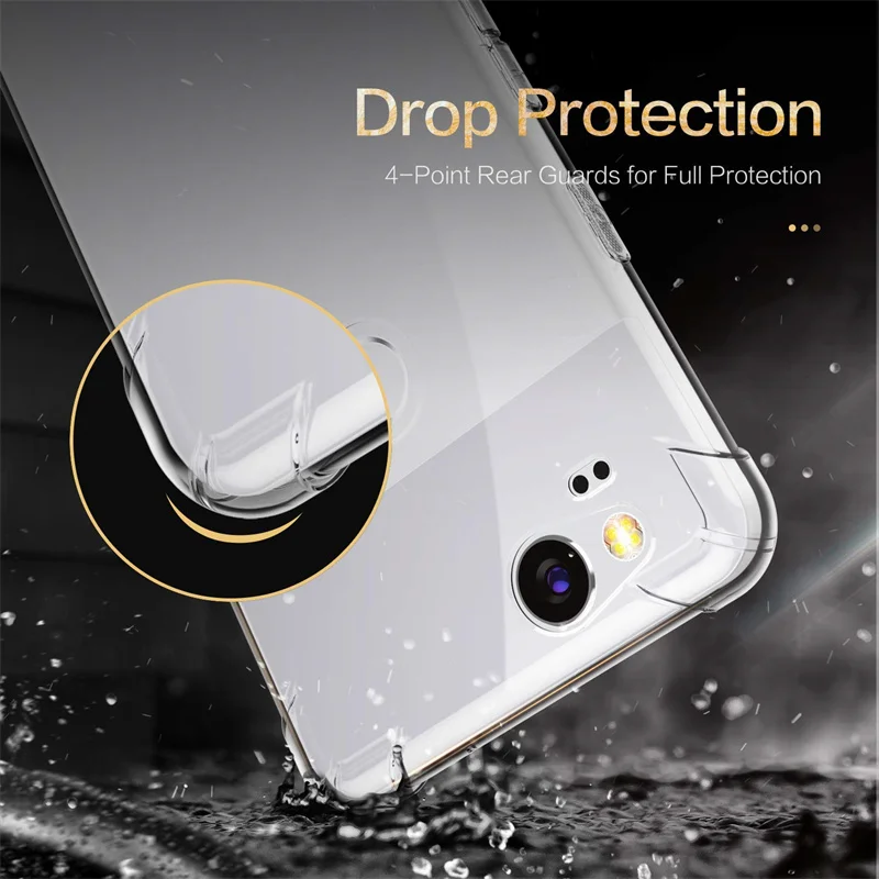 Per Google Pixel 2 Xl 2Xl Custodia Cuscino D'Aria Antiurto Airbag Cover Posteriore In Silicone Custodia Trasparente Per Google Pixel 2 Pixel2 Pixel2Xl