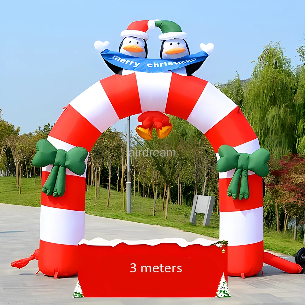 10 styles Giant Inflatable Santa Claus Archway Air Blow Christmas Event Entrance Arch Ornament Xmas Interior outdoor decoration 3