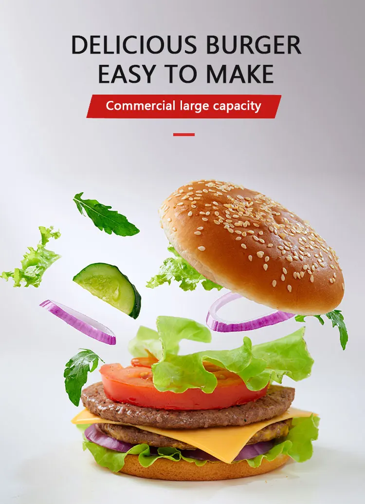 Fast Food Double Layer Burger Bread Toaster Maker Machine