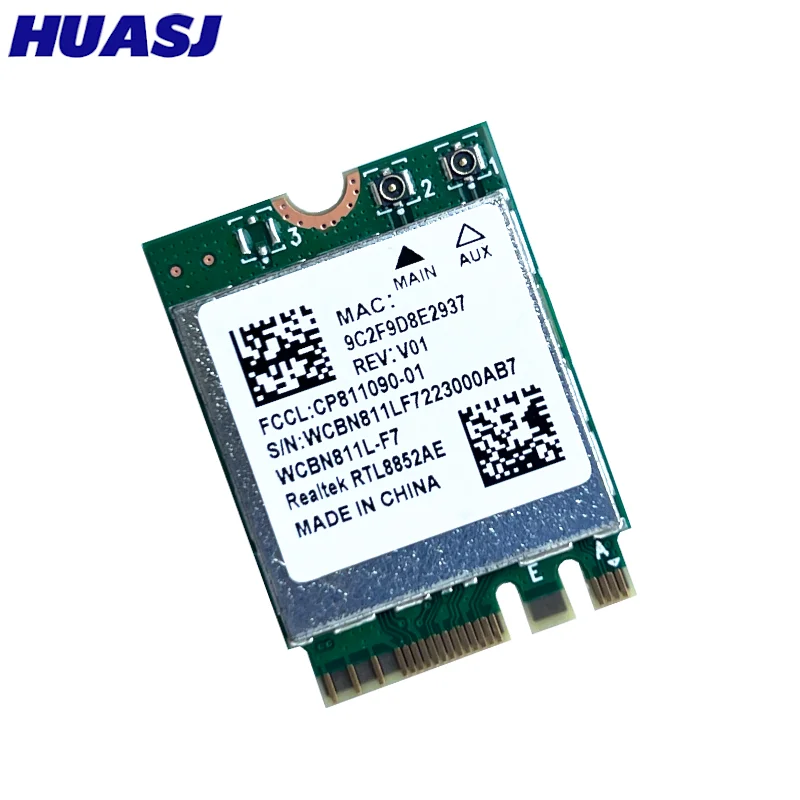 RTL8852AE RTL8852 Wifi 6 2.4G 5G 802.11AC/AX 무선 모듈 MU-MIMO 네트워크 카드 Bluetooth 5.2 for Win 10/11