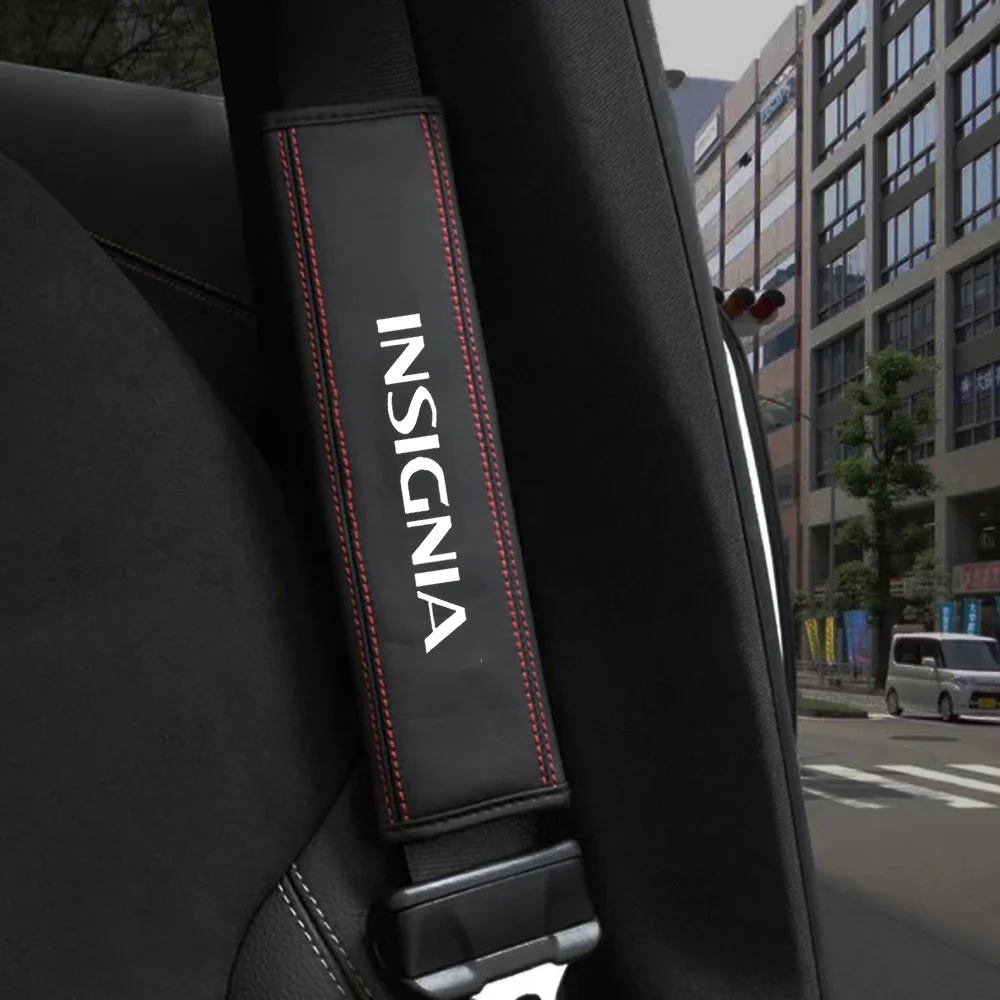 

for Opel Insignia 2010 2013 2014 1pc Cowhide Car Interior Seat Belt Protector Cover For Opel Insignia car Auto Accessories