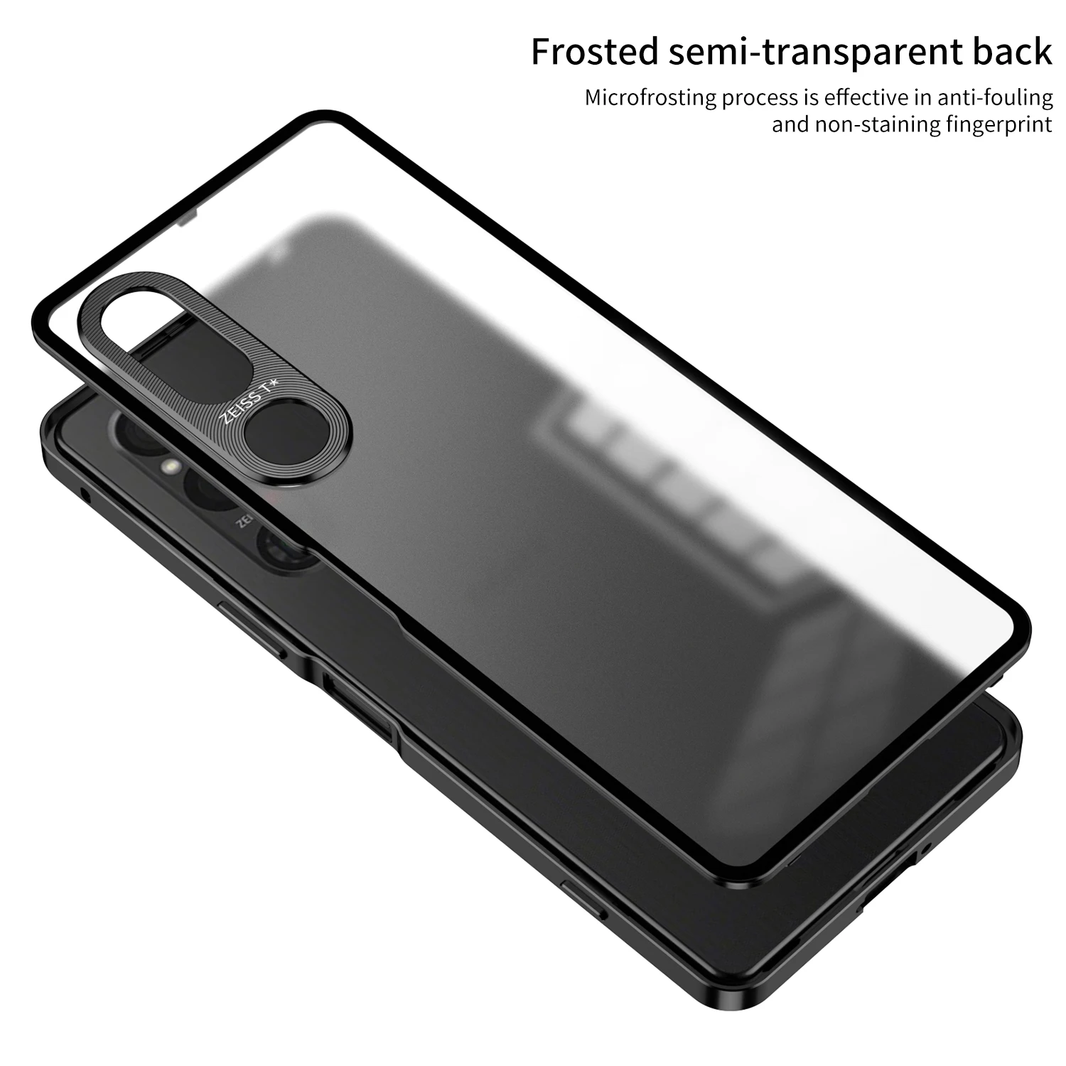 Luxury Metal Frame Lens Protection Matte Shockproof Phone Case For Sony Xperia 1 IV Xperia 1 V Xperia 1 VI Bumper Back Cover 4