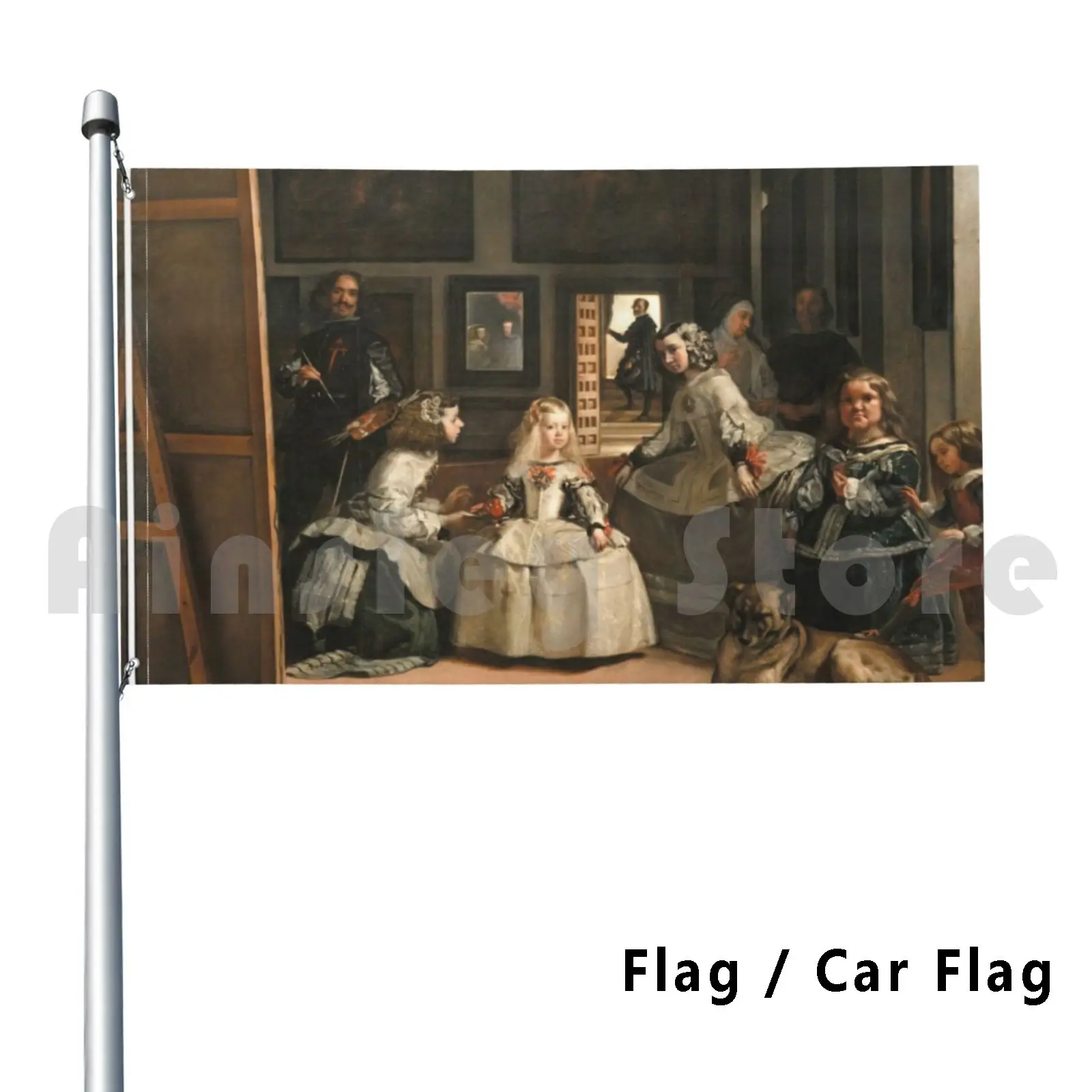 Velazman-Las Meninas Decorazioni Per Esterni Bandiera Bandiera Per Auto Velazentes Las Meninas Spagna Spagnolo Golden Age King Queen