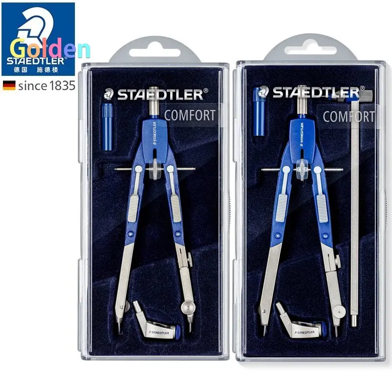 STAEDTLER 552 퀵액션 컴퍼스 - 학생과 엔지니어를 위한 내구성이 뛰어나고 휴대 가능한 드로잉 도구, 펜 홀더 정밀 드로잉