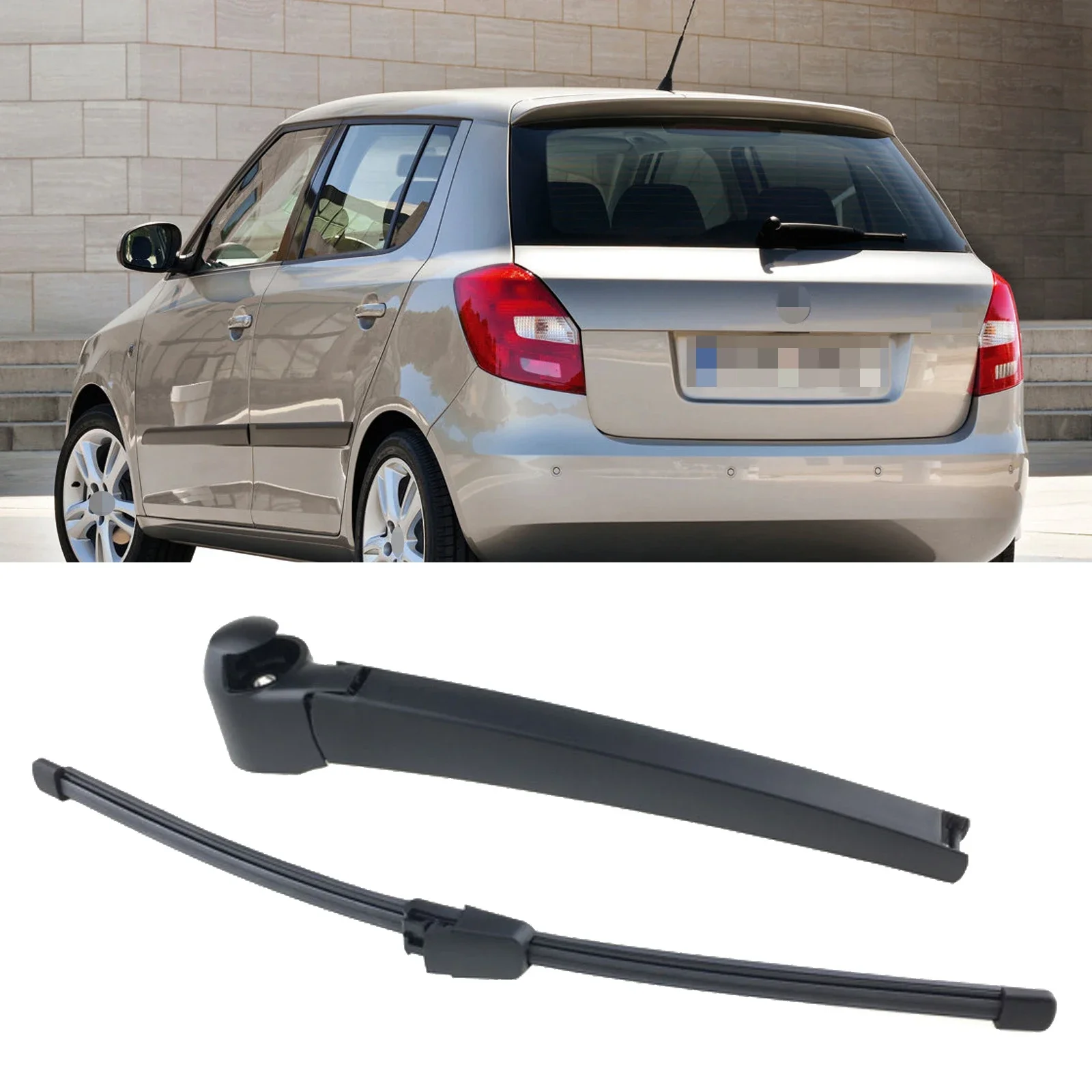Rear Wiper Blade For Skoda Fabia Mk2 Hatchback (2007-2013) - 33cm / 13 Inch Flat