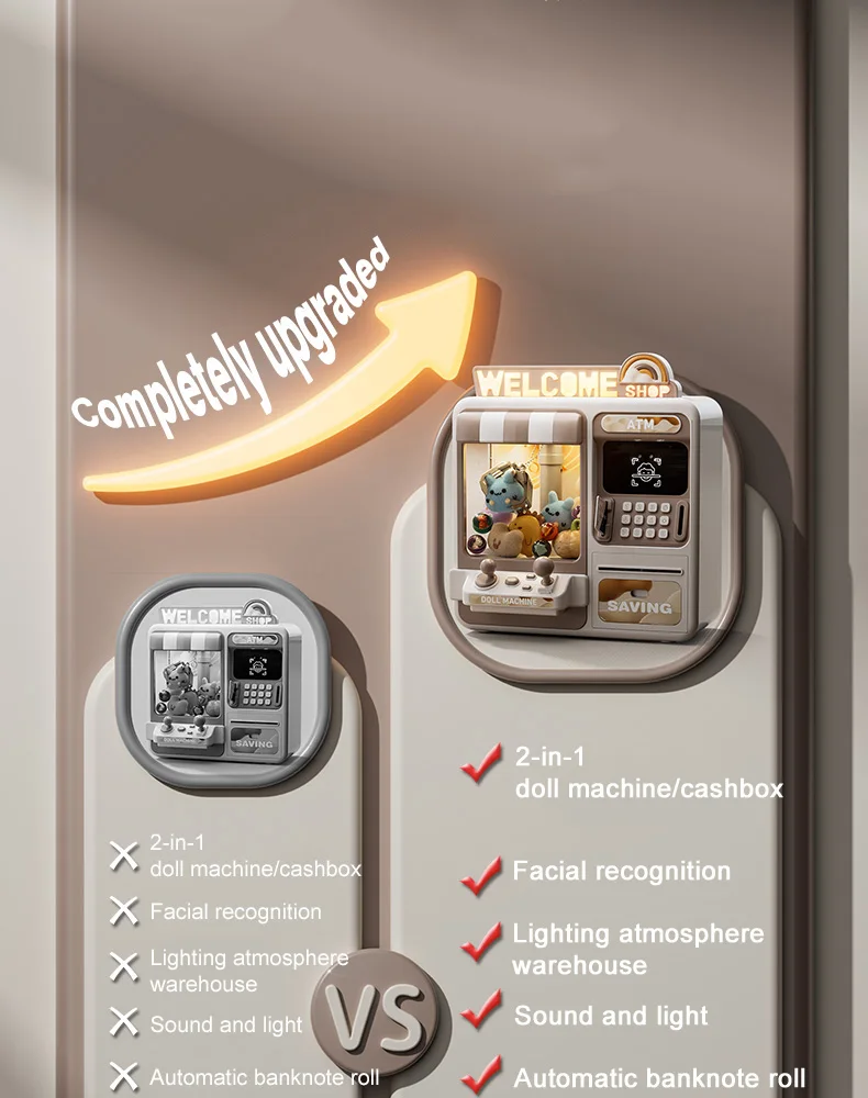 Doll Catcher Atm Claw Machine – 2-In-1 Toy Grabber &Amp; Pretend Play Bank Fun