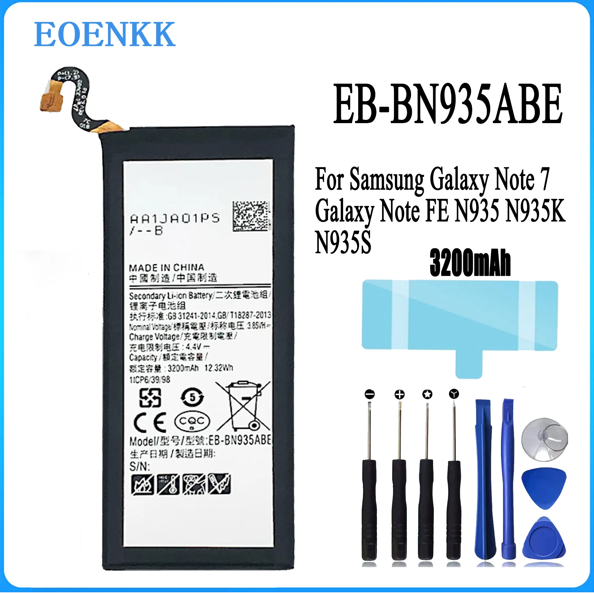 

EB-BN935ABE Battery For Samsung Note 7 N935 NOTE FE NOTE7 high capacity Capacity Mobile Phone Batteries Bateria