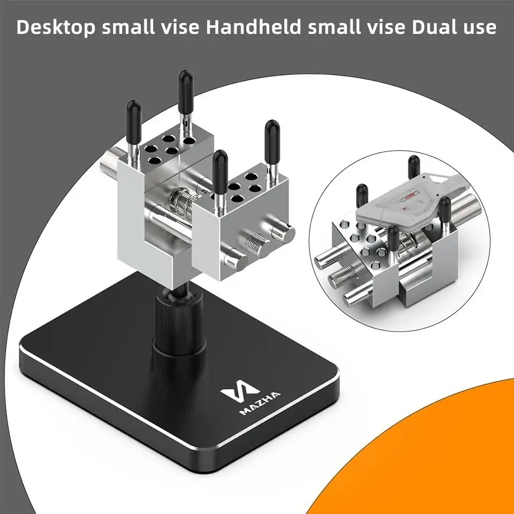 Aluminum Alloy Mini Table Vise Model Building Model Assembly 2in1 Bench Vise 14 Holes Precision Clamp Mini Vise DIY