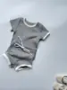 2025 Summer New Baby Short Sleeve Cotton Clothes Set Infant Boy Girl Solid Ribbed T Shirts + Shorts 2pcs Suit Toddler Outfits 4