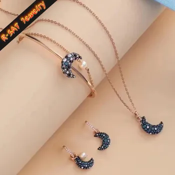 2025 Moon Silver Black High Quality Original New Sale Trending Set Fashion Fine Exquisite Gift Jewelry Accessories for Women 1