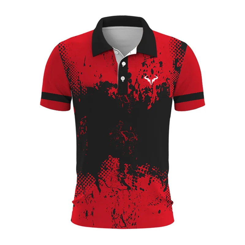 New 3D Printed Striped Style Men Polo Shirt Fashionable Golf Tennis Lapel Short Sleeved Top Loose and Breathable Summer Clothing 14 S49385d437fe1403bad7020ee77c2b6e5o