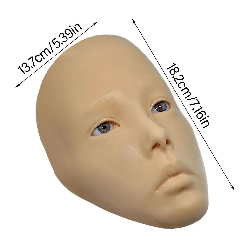 Reusable Makeup Practice Face, Realistic Doll Flat Head Manikin