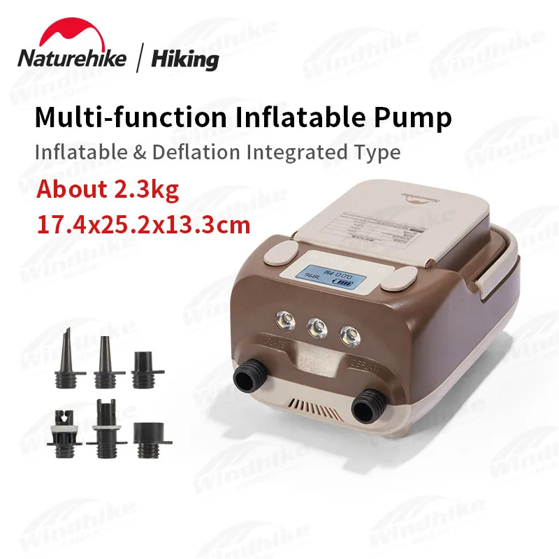 

Naturehike Air Inflatable Pump 12V Rapid Inflation 110KPA Air Mattress Strong Power Handle Portable Power Bank LED Lighting