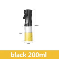Versatile Kitchen Oil Spray Bottle for Cooking, BBQ, and Baking (200ml black)