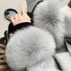 High End Double-sided Wool Strapping Real Wool Fur Coat Women's Removable Cuffs Fox Fur Temperament Cashmere Short Jacket 3