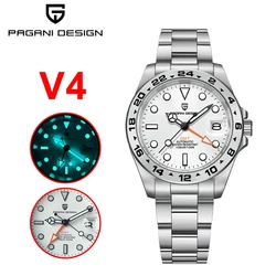 2023 New NH34 PAGANI DESIGN GMT 40MM Men Automatic Mechanical Watches Sapphire Stainless Steel Waterproof AR Clock Reloj Hombre
