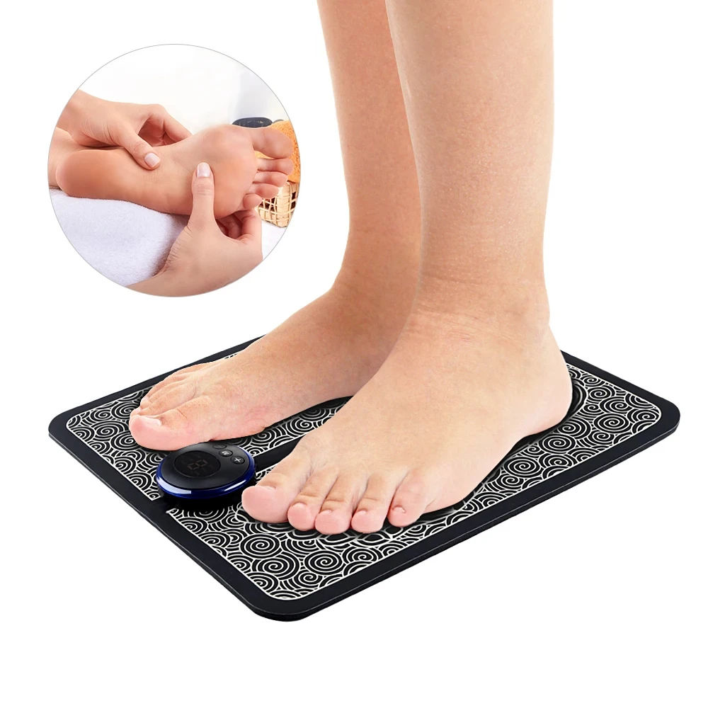 Ems Electric Foot Massager Pad Relief Pain Relax Piedi Acupoints Tappetino Per Massaggio Shock Stimolazione Muscolare Migliora La Circolazione Sanguig