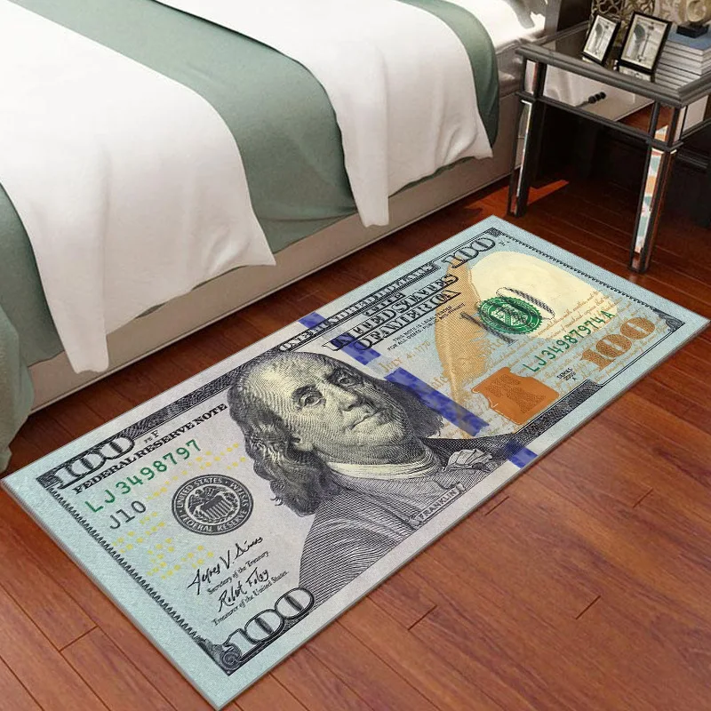 

Hallway Entrance Doormat Dollar Money Pattern Living Room Floor Rugs Kitchen Absorbent Carpet Anti Slip Bathroom Mat Home Decor