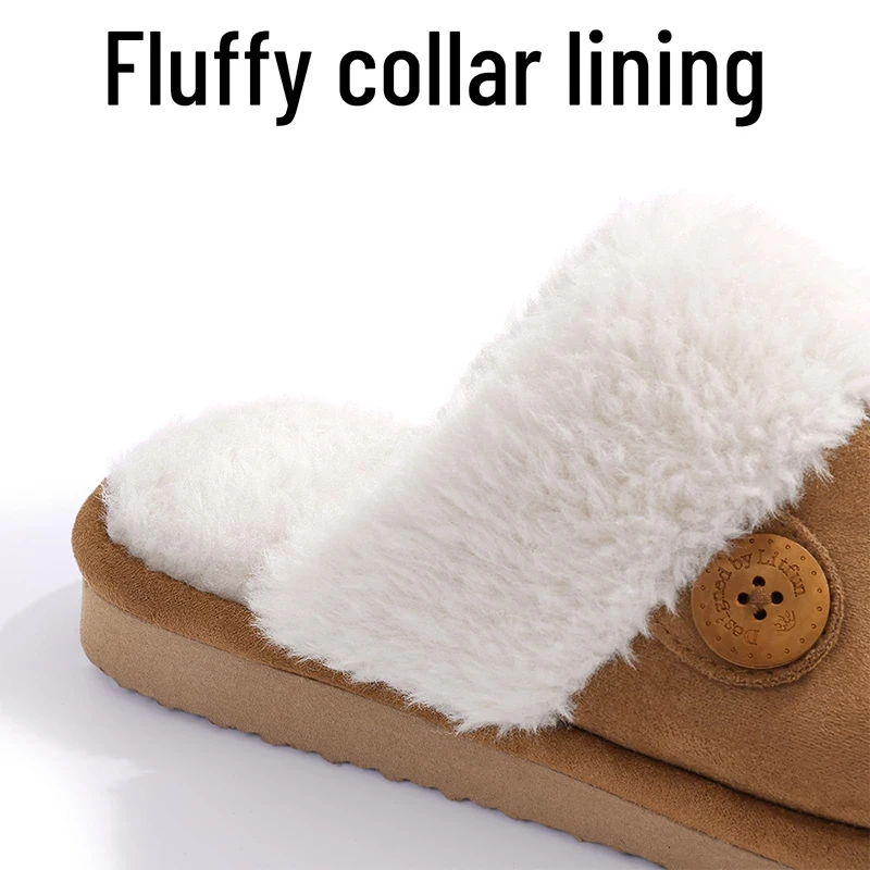 Women Fuzzy Slippers Winter Fluffy Memory Foam Shoes