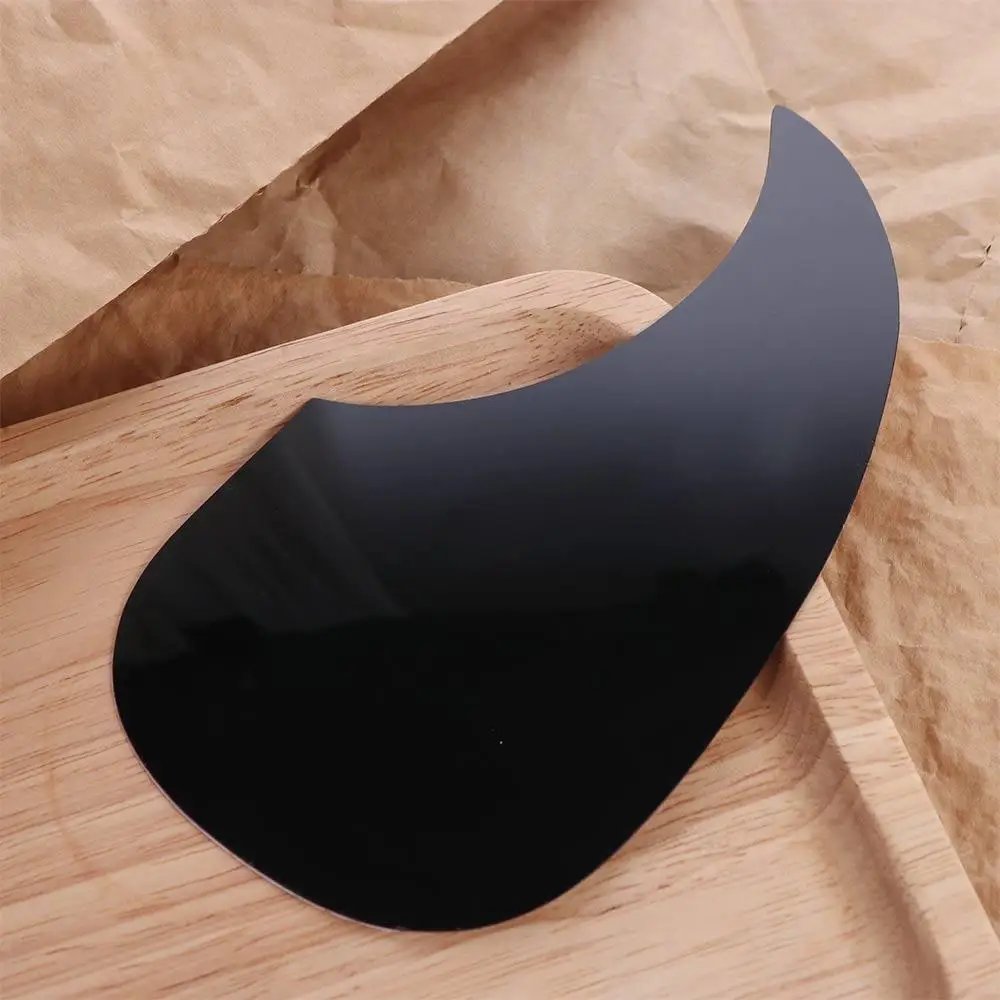 ABS Transparent Guitar Guard Water-shaped Bird-shaped Transparent Acoustic Guitar Pickguard Black Transparent