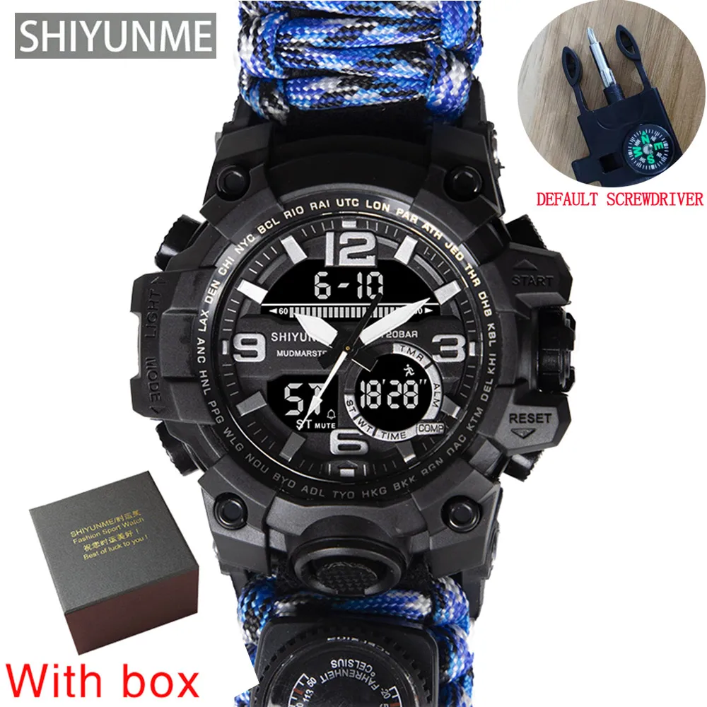 SHIYUNME Military Digital Watch Men Waterproof Outdoor Sport Men Watches Compass Electronic Chronograph relogio masculino 