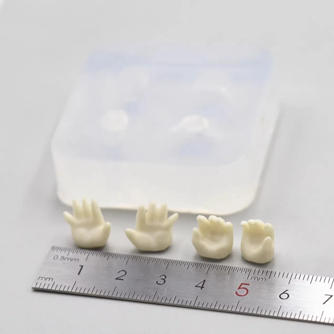 Mini Cute Pottery Clay Plam Silicone Mold Ultra Light Clay Mini Hand DIY Mold silicone mold