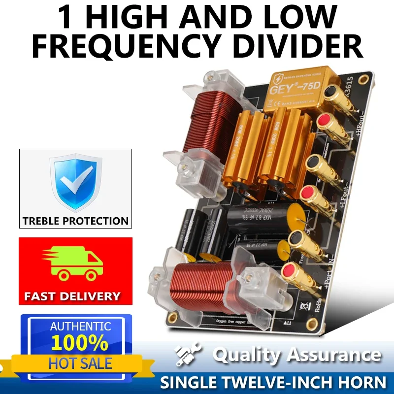 

Speaker Powerful Sound Box Crossover 3 Way Passive 2 Way Frequency Divider Spikes for Speakers 15 Inch Professional Speakers1800