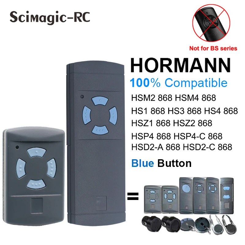 

HORMANN HS4 HSM4 868.35MHz Garage Gate Door Remote Control Opener HSE2 HSE4 HS1 HS2 868MHz Handheld Transmitter.2 Styles