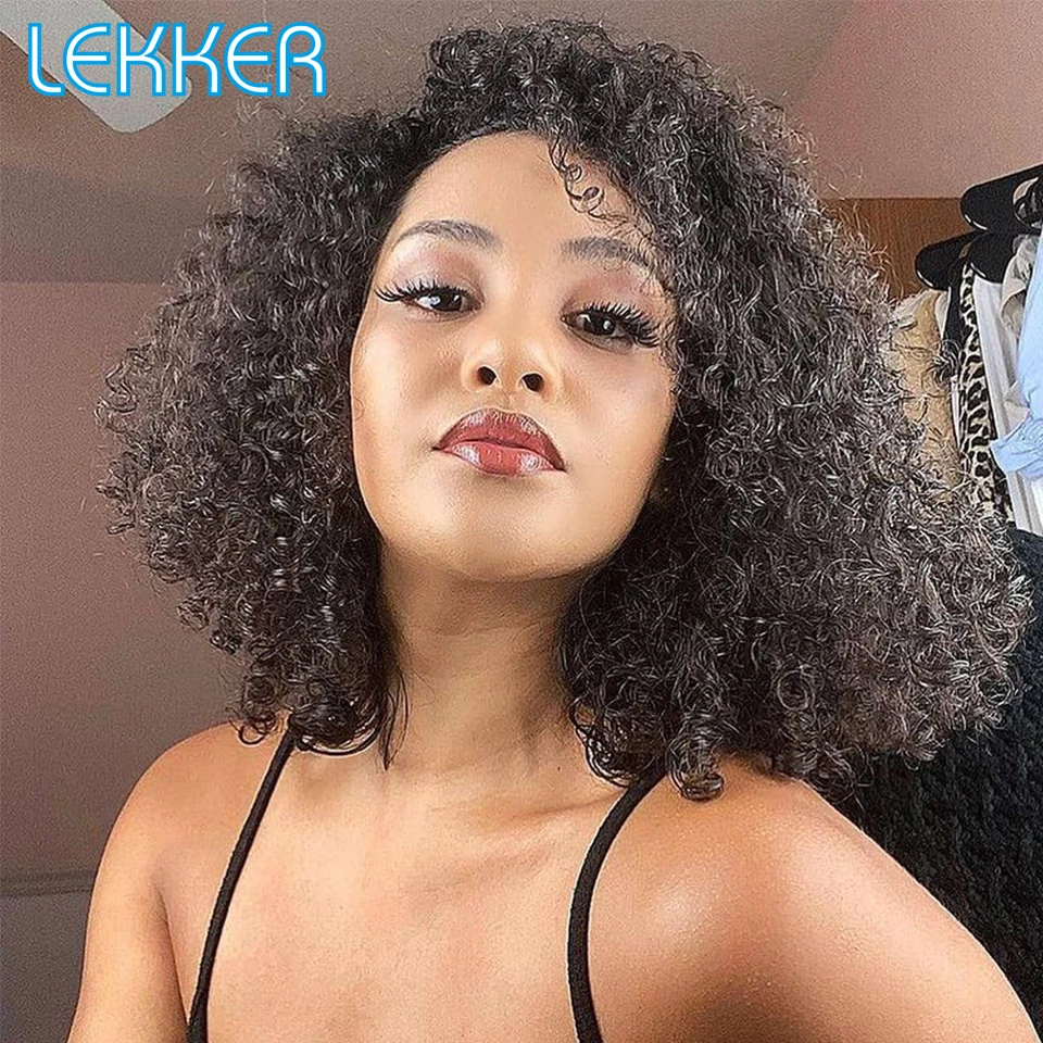 

Lekker Wear to go Short Afro Kinky Curly Bob Human Hair Wig For Women Brazilian Remy Hair Full Machine Made Colored 250 Bob Wigs