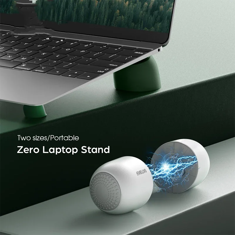 Portable Laptop Cooling Stand - Mini Silicone Pads, Adjustable Angle, Better Airflow For All Laptops