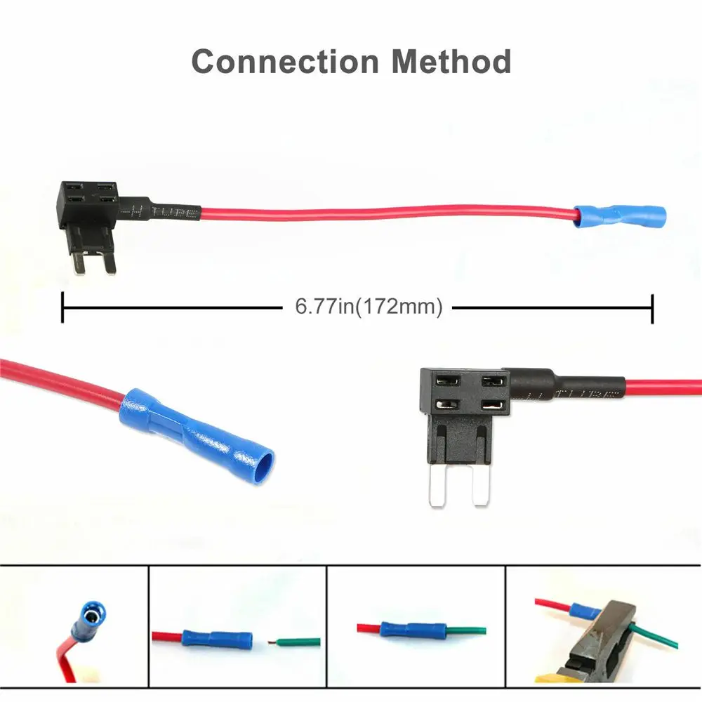 12V Blade Fuse Holder Boxes Take Electrical Appliances Fuse Holder Adapter Mini ATM Car Add-A-Circuit Tap