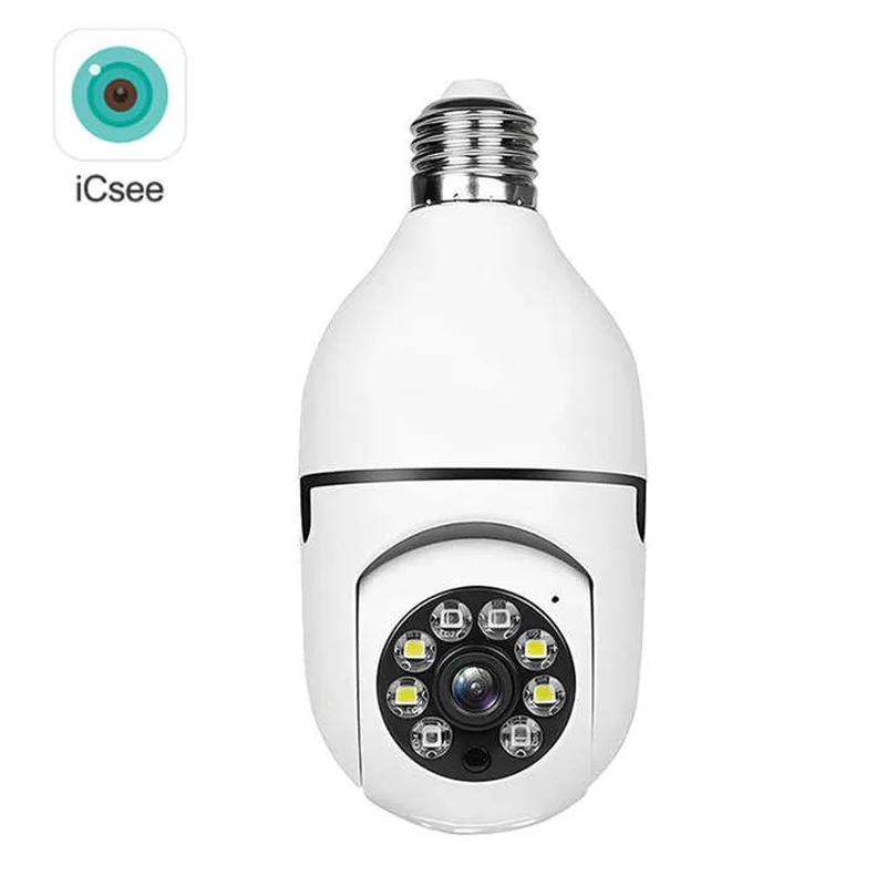 Icsee 4Mp Lampadina Telecamera Di Rete Ptz Lampadina E27 Presa Ptz Lampadina Telecamera Cctv 1080P