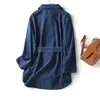 Maxdutti British High Street Vintage Washed Denim Casual Sets Jacket Coat Pocket High Waist Loose Harem Jeans Women 2