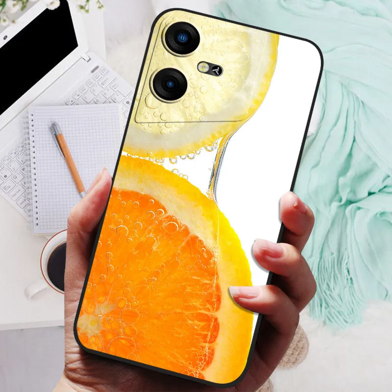 Black Silicone Soft Back Bumper Case for Tecno Pova Neo Series