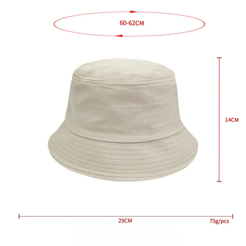 Women Bucket Hat Big Wide Brim Outdoor Soft Cotton Solid Color Sun Hat Portable Foldable Cap