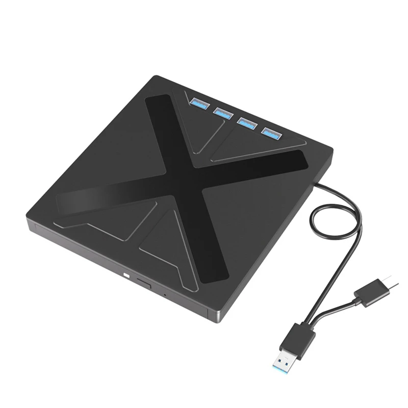 7 In 1 USB 3.0 CD DVD Burner Type C External CD DVD Optical Drive USB Hub Portable Player For PC Laptop-A37R