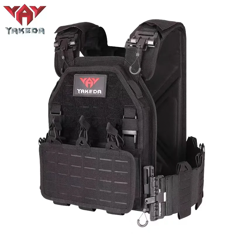 YAKEDA Tactical Vest Outdoor Hunting Plate Carrier Protective Adjustable Airsoft Combat Equipment tactical harness