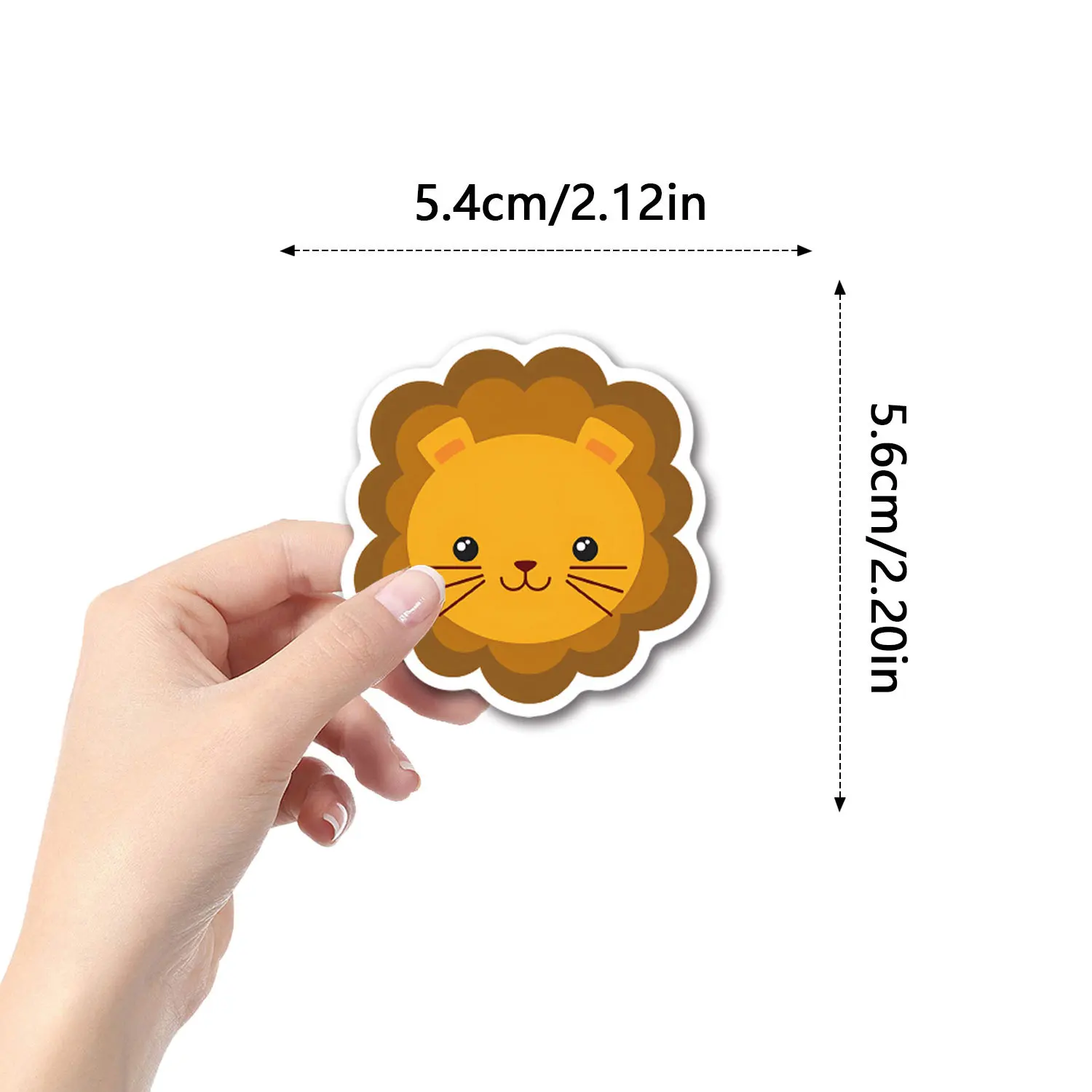 110PCS 사자 스티커 낙서 스티커 DIY 일기 전화 케이스 수제 스크랩북 미적 스티커