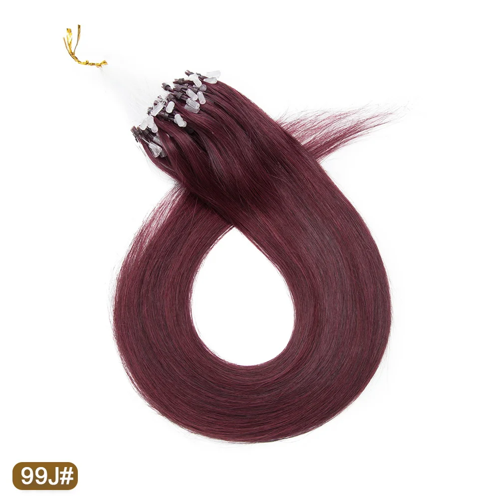 SEGO Mikroring-Haarverlängerungen, Mikroperlen, Echthaar, vorgebunden, kalte Fusion, I-Spitze, Haarteil für Frauen, 50 g, 100 Stränge – Detail 22