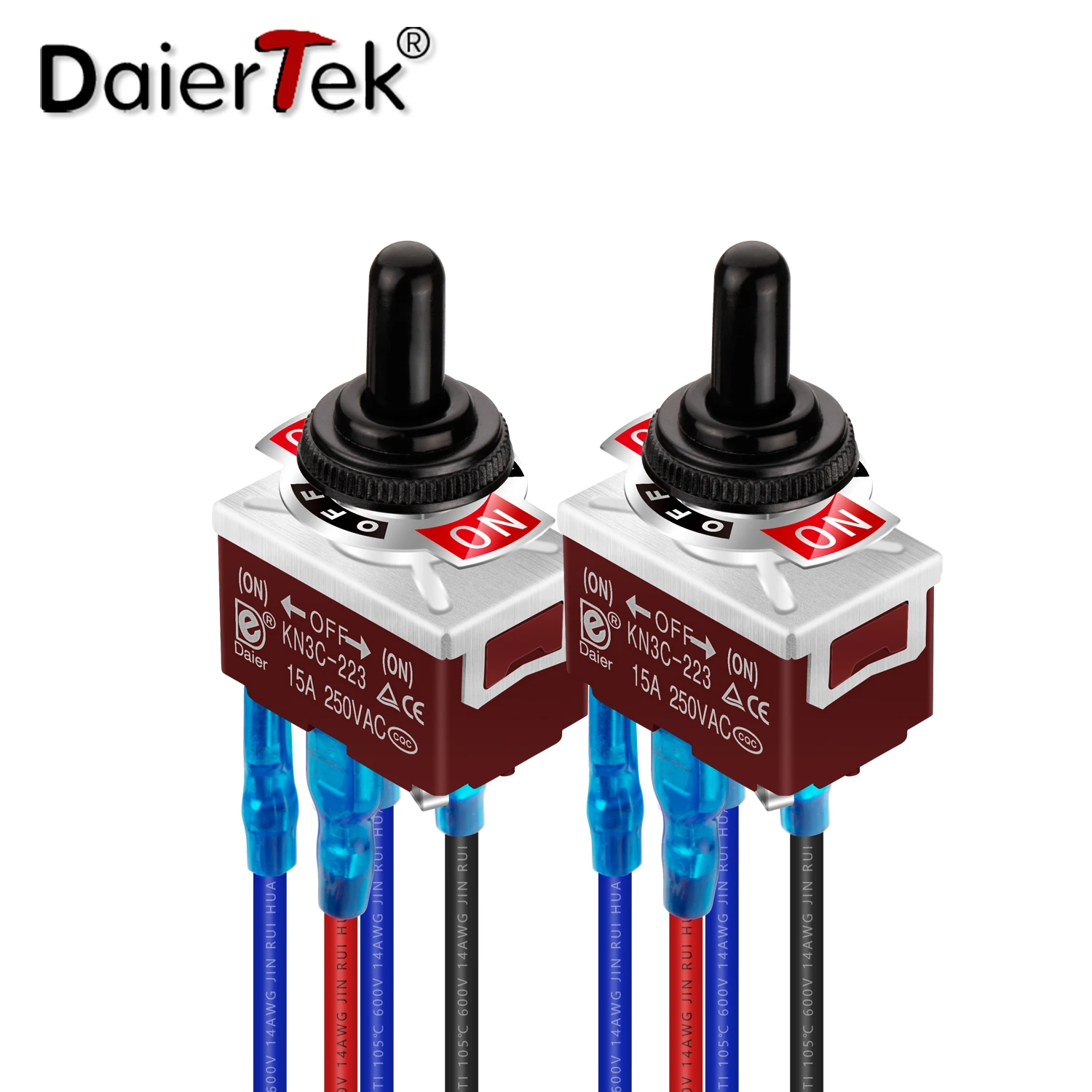 Interruttore Levetta DPDT YINETTECH - Momentaneo Impermeabile 12V 30A 4 Pin