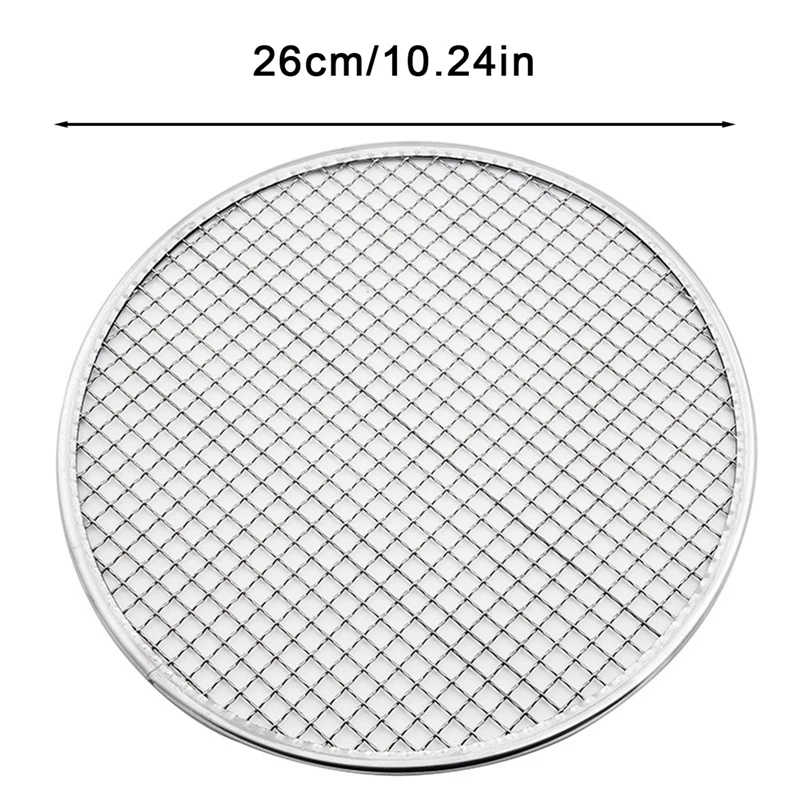BBQ Net Stainless Steel Camping Grill Grate Mesh Pads Square Round Grilling Net Fire Cooking Outdoor Travel Picnic Firewood Rack