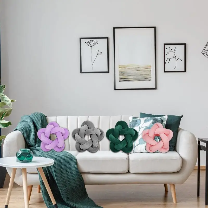 

Пентаграмма, искусственная кожа, ручная вязка, плюшевая подушка для спальни, гостиной, искусственное Рождественское украшение для дивана