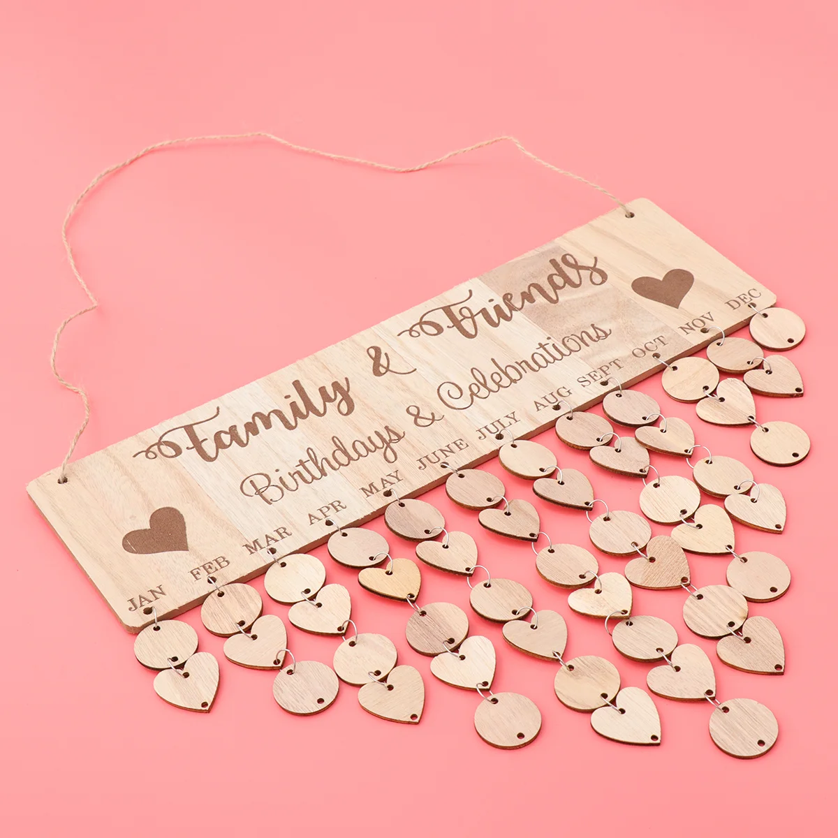 

Reminder Board Wooden Calendar Board Family Birthday Board Wooden Family Birthday Reminder Calendar Board Family Calendar