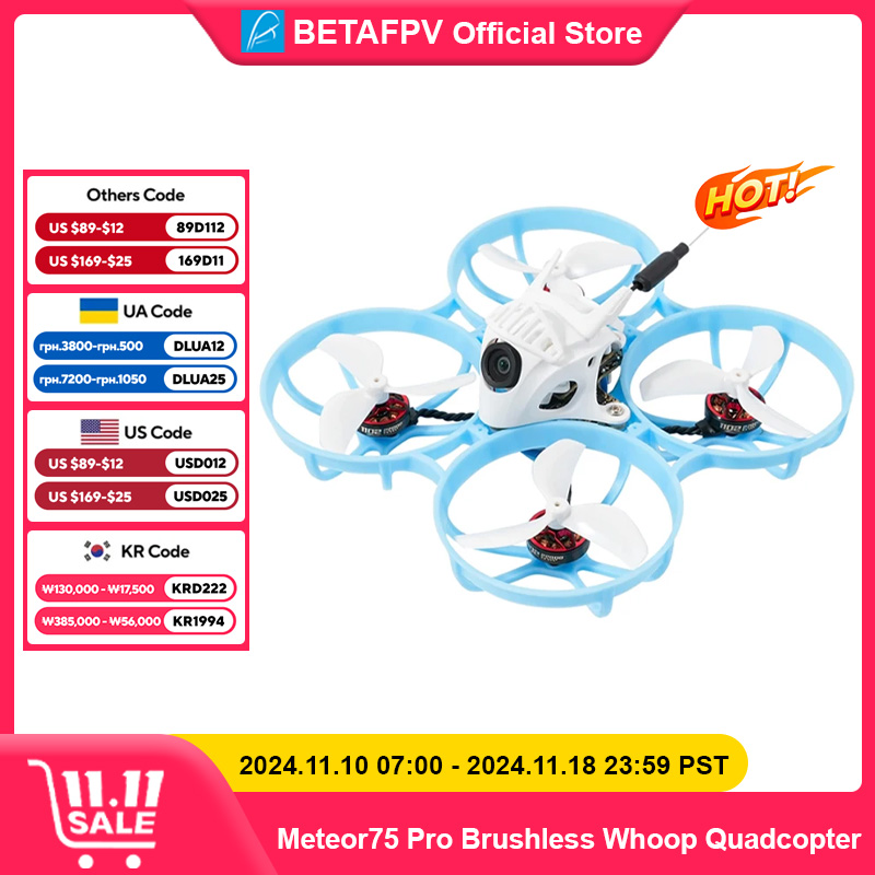 BETAFPV Meteor75 Pro Brushless Whoop Quadcopter 2024