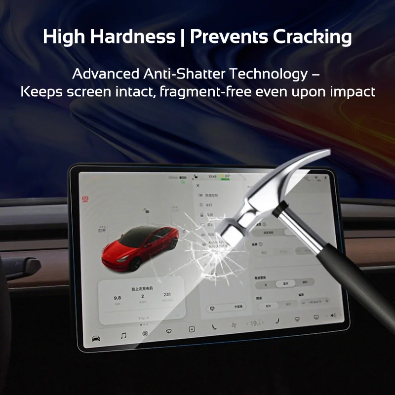 테슬라 모델 3 하이랜드 2024-2026 Y 주니퍼 HD 강화유리 필름 스크린 보호필름 내비게이션 보호 커버 액세서리