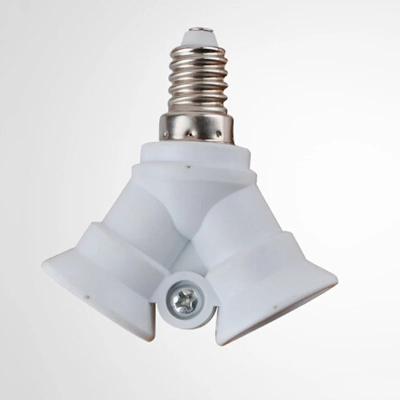 2in1 Adjustable E14 TO 2E14 Base Light Adapter For LED Bulb