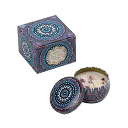 Elegant Aromatic Soy Wax Candle in Iron Tin - Smoke - Free Home and Wedding Decor Gift (Lavender)