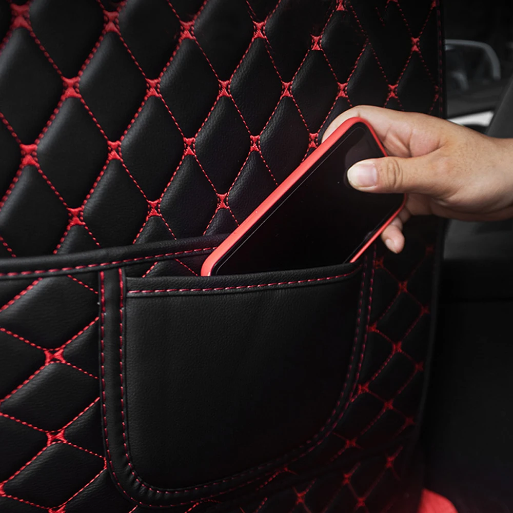 어린이용 PU 카시트 안티 킥 보호대 커버, 뒷좌석 먼지 방지 패드 매트, 범용 자동차 인테리어 장식 액세서리, 1 개