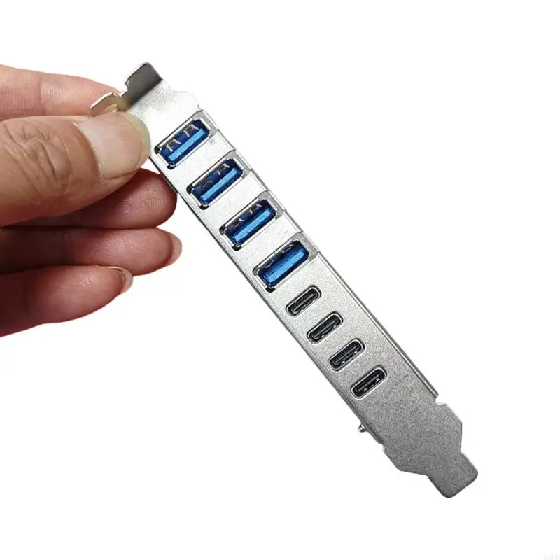 N3UD PCIe 4x USB 3.2 and 4x Type C Port Expansion Card Upgrades PC Connection